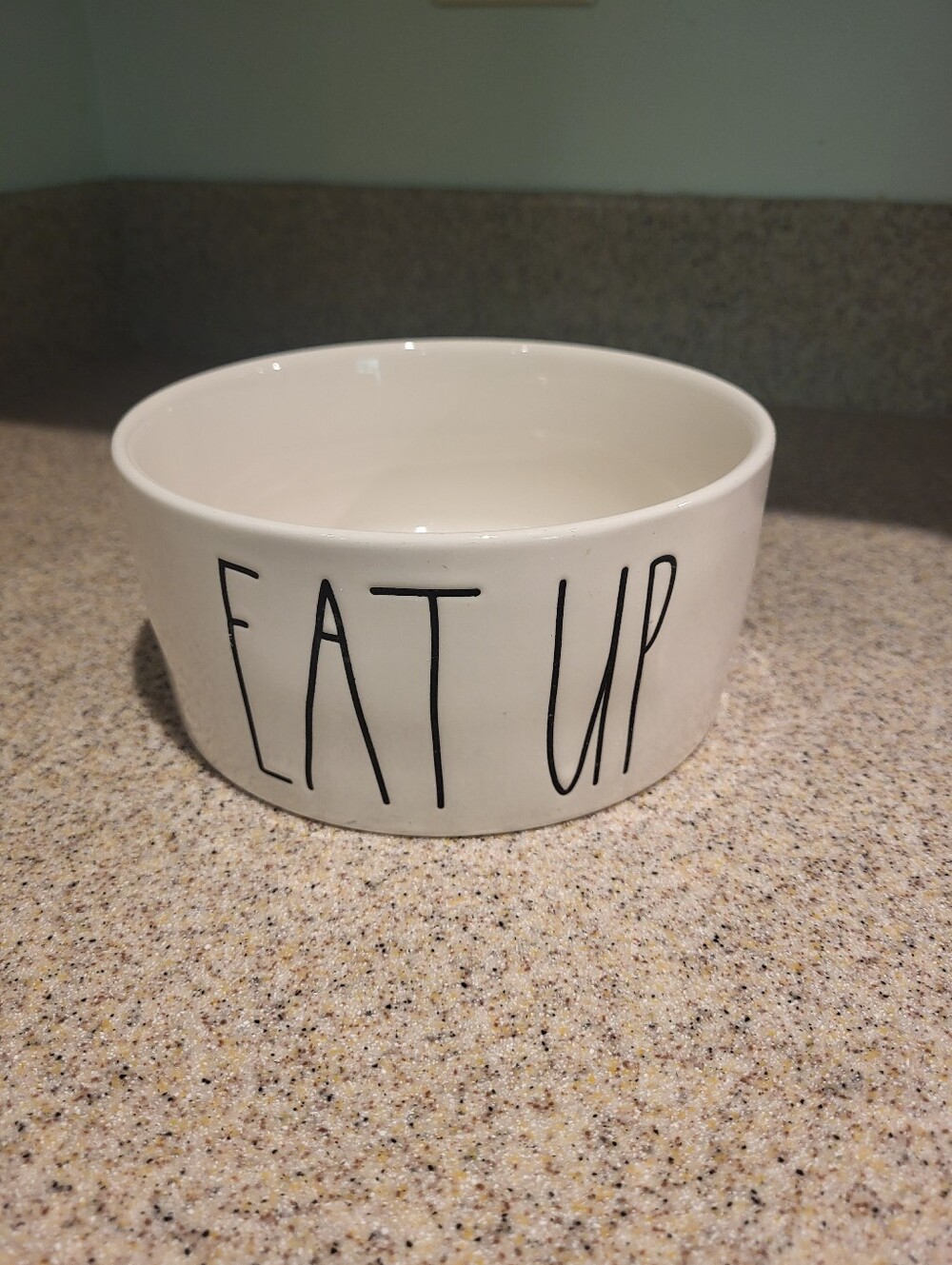 Rae Dunn Artisan Collection By Magenta "EAT UP" Cat Dog Pet Food Pottery Bowl